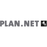 PlanNET Logo Grau